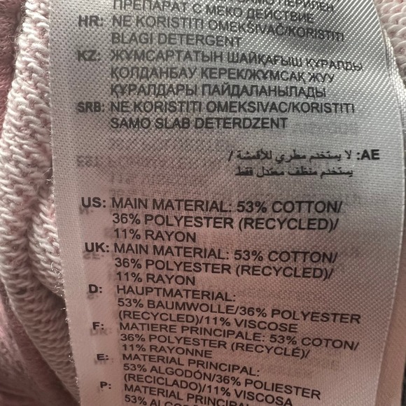 Women's Adidas Pink Essentials French Terry Melange Shorts Size L - Picture 4 of 5